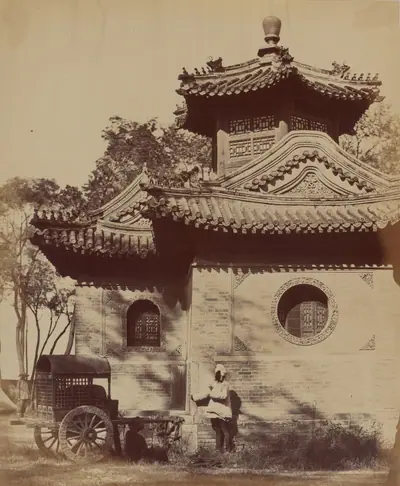 Mosque Near Pekin Occupied by the Commander-in-Chief and Lord Elgin, October 1860