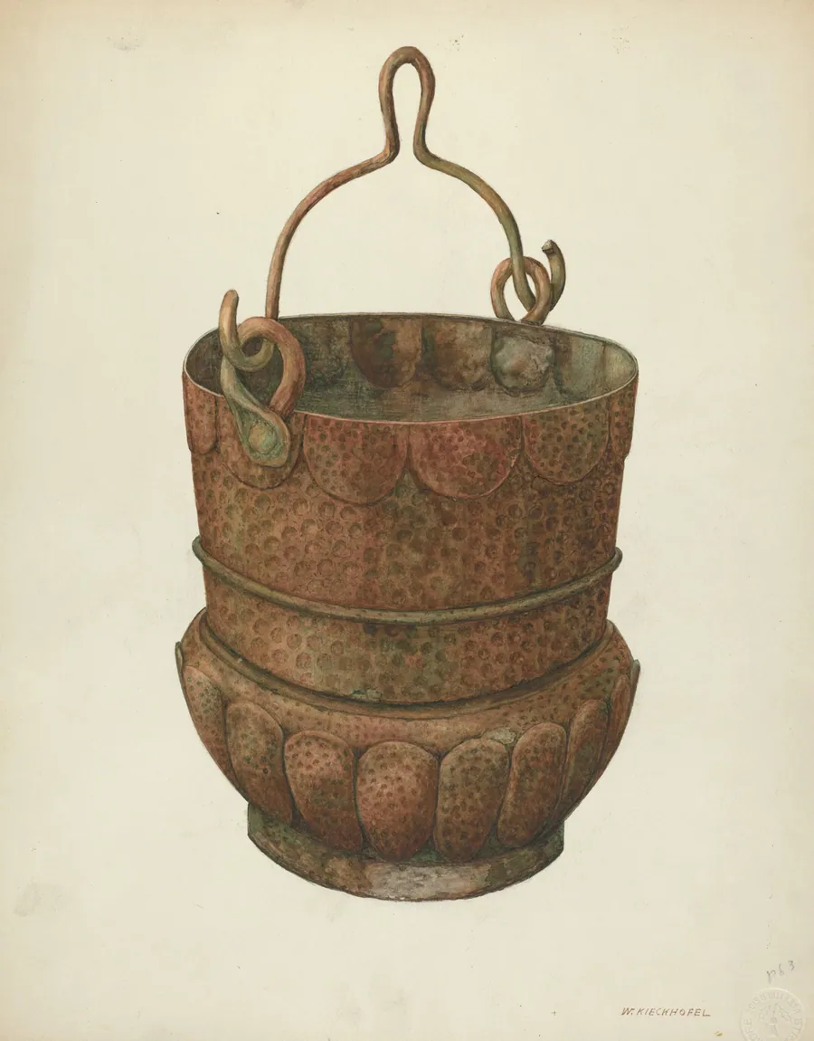 Hammered-Copper Bucket by William Kieckhofel
