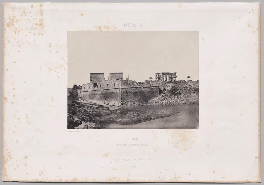 Vue générale prise à l'angle sud-ouest, Philoe by Maxime Du Camp