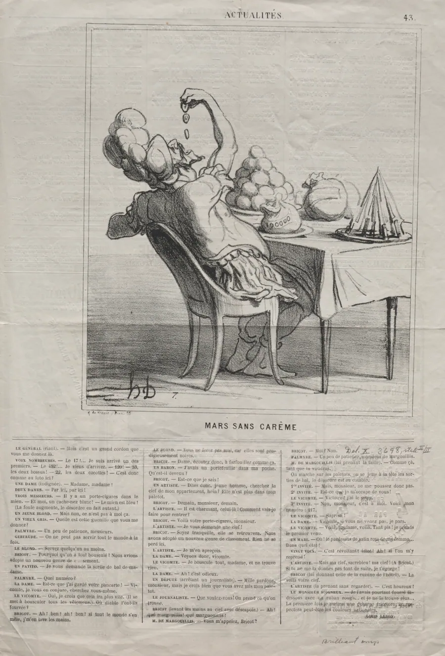 March without Lent by Honoré Daumier