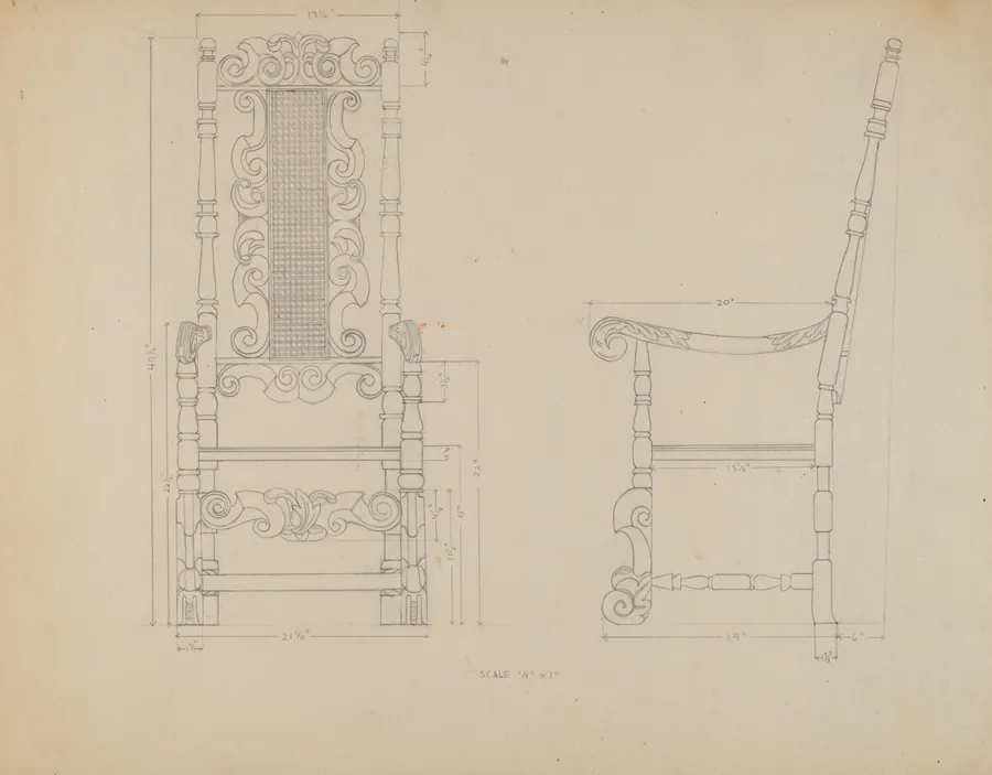 Drawing of a Chair by American 20th Century