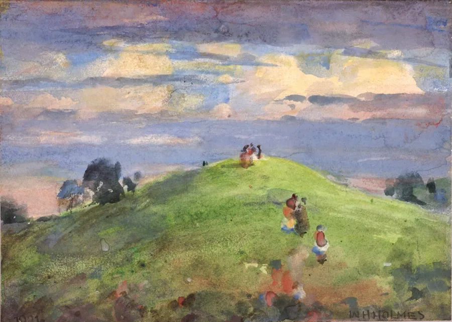 On the Sunset Hill, 1926 by William Henry Holmes, born Cadiz, OH 1846-died Royal Oak, MI 1933