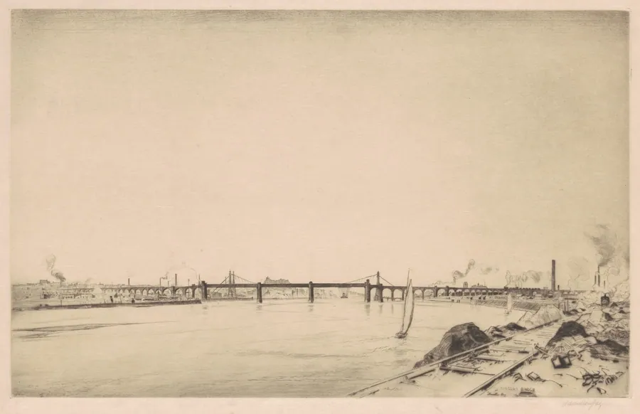 Runcorn Bridge by J. Hamilton Hay