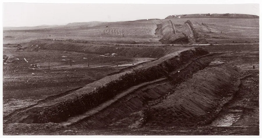 Confederate Earthworks, Centreville, Virginia by George N. Barnard