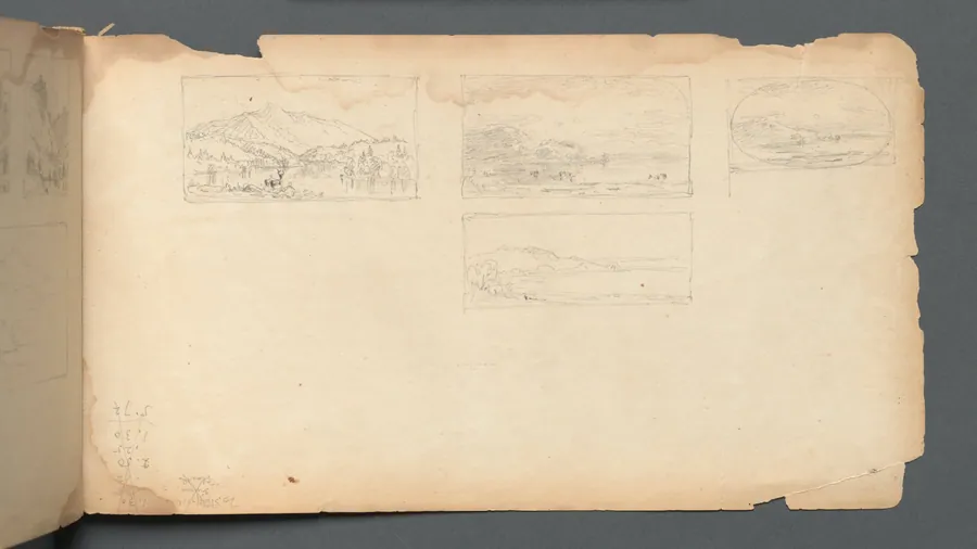 Sketchbook, page 40: Maine Landscape by Sanford Robinson Gifford