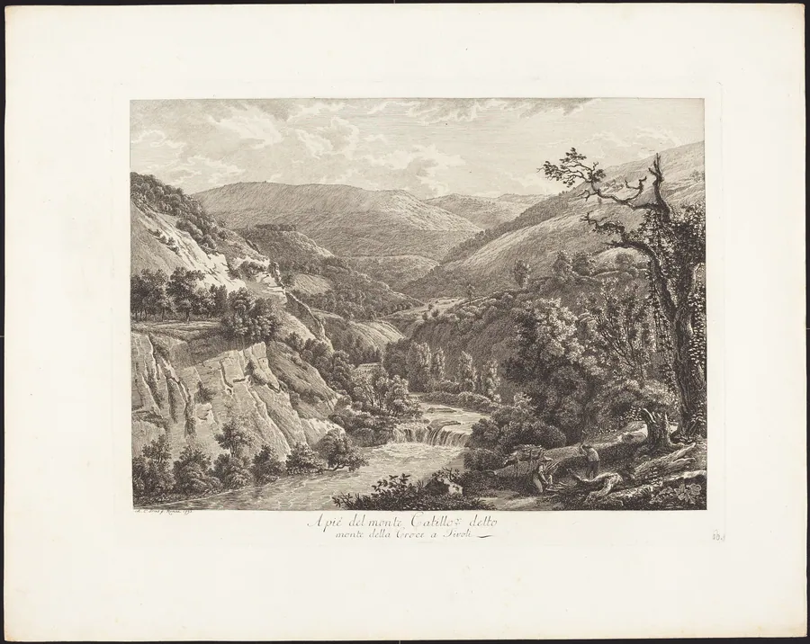 Al pié del monte Catillo, detto monte della Croce a Tivoli by Albert Christoph Dies