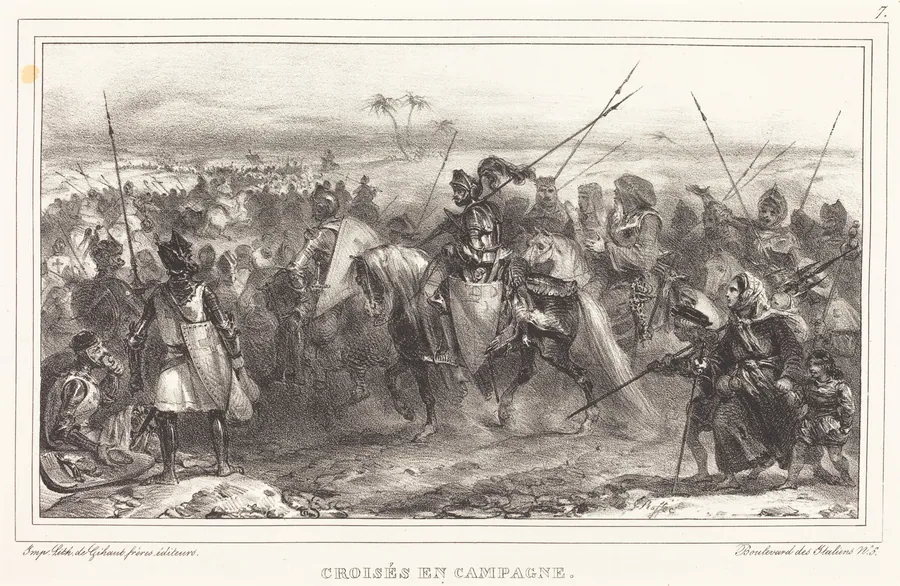 Croisés en Campagne by Auguste Raffet