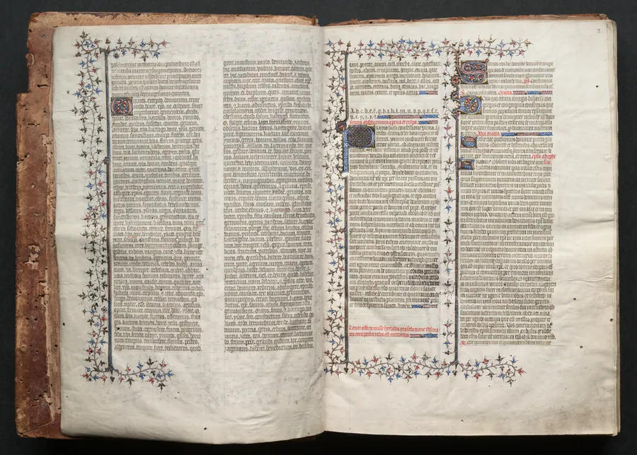 The Gotha Missal:  Fol. 2r, Text by Master of the Boqueteaux