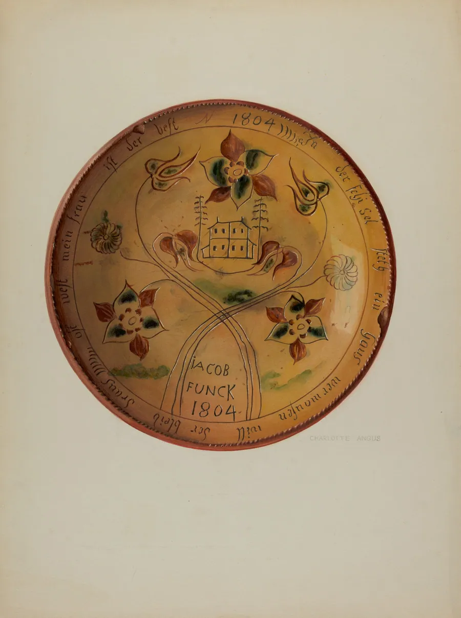 Pa. German Plate by Charlotte Angus