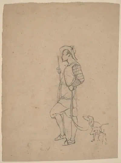 Study of Hunter with Dogs