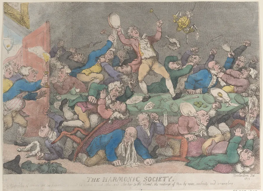 The Harmonic Society by Thomas Rowlandson