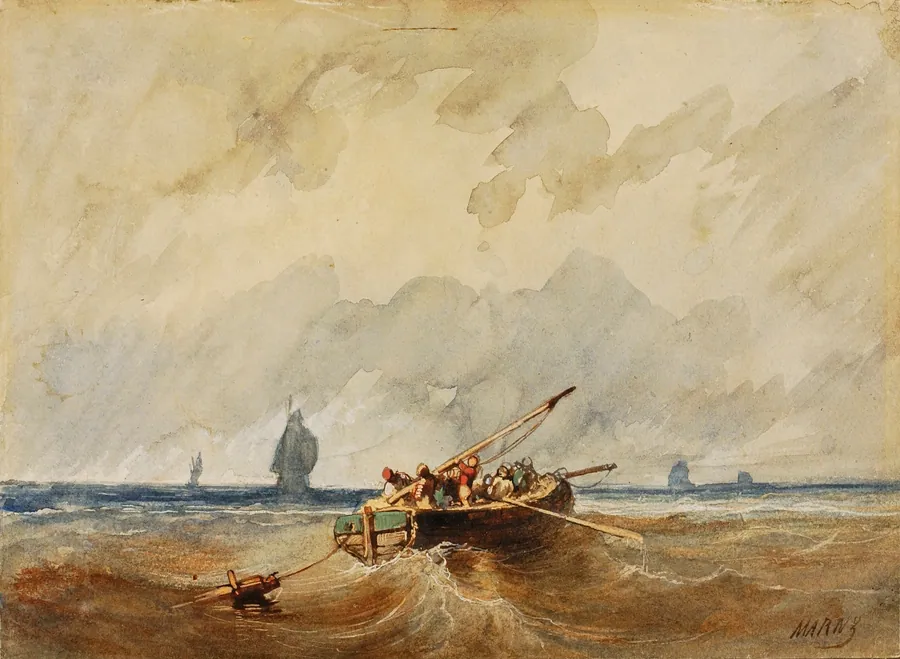 Marine View by Paul Marny, English, born Paris, France 1829-died Scarborough, England 1914