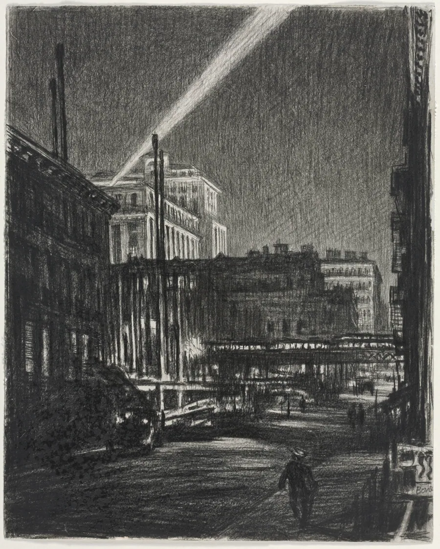 New York Night (recto) by Muirhead Bone
