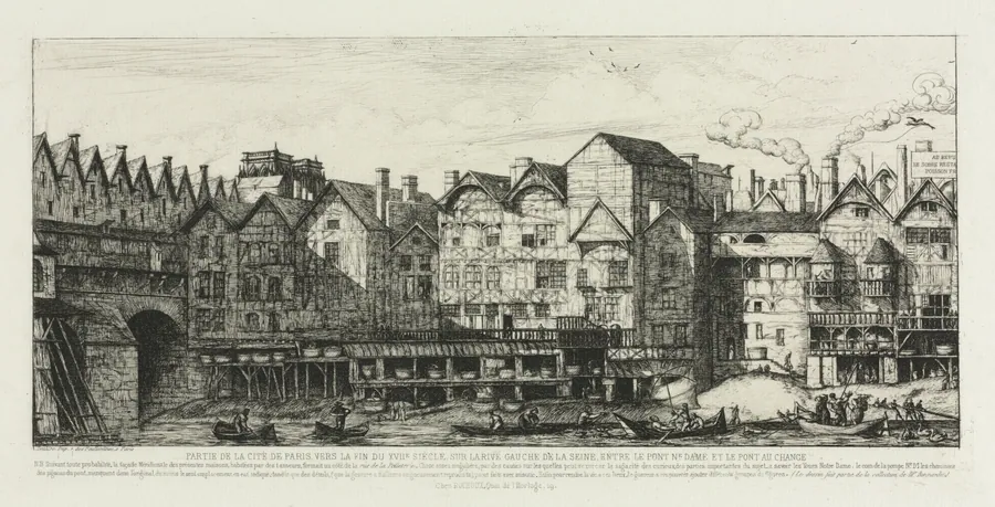 Part of the City of Paris at the End of the Seventeenth Century by Charles Meryon
