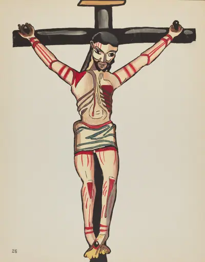 Plate 26: Christ Crucified: From Portfolio "Spanish Colonial Designs of New Mexico"