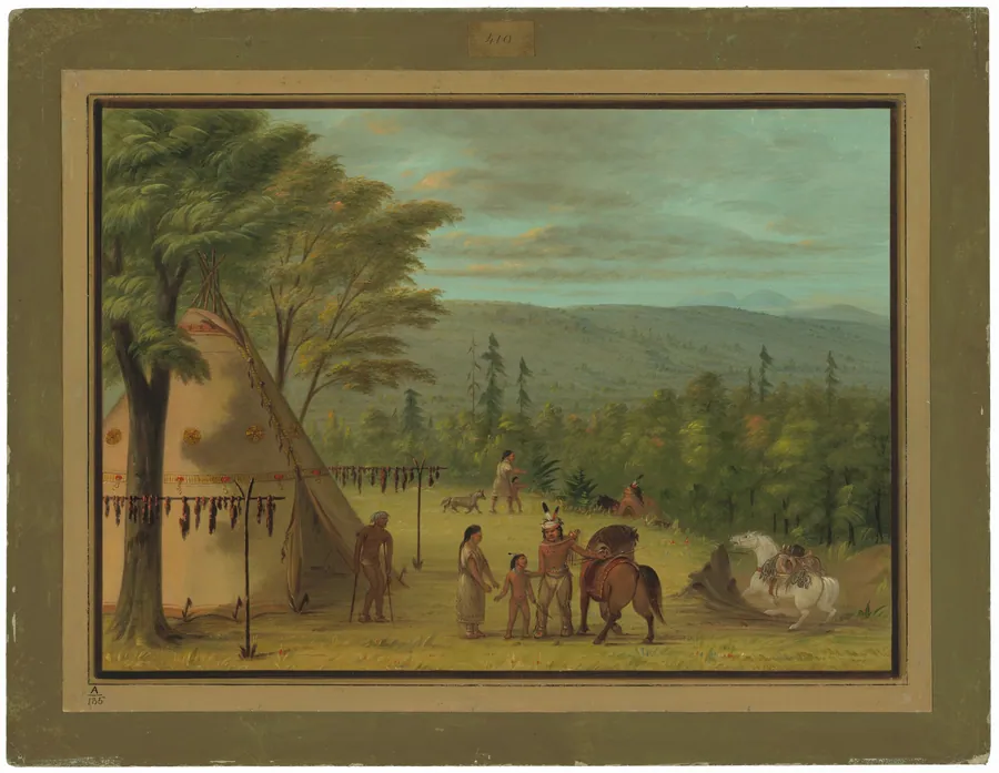 The Cheyenne Brothers Starting on Their Fall Hunt by George Catlin