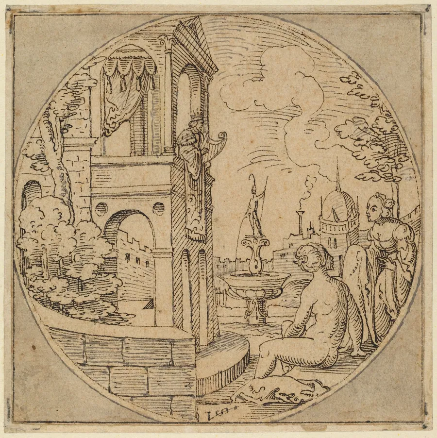 David and Bathsheba by Virgil Solis