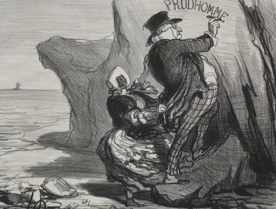 I want to leave an imperishable monument of our visit to this cliff... by Honoré Daumier
