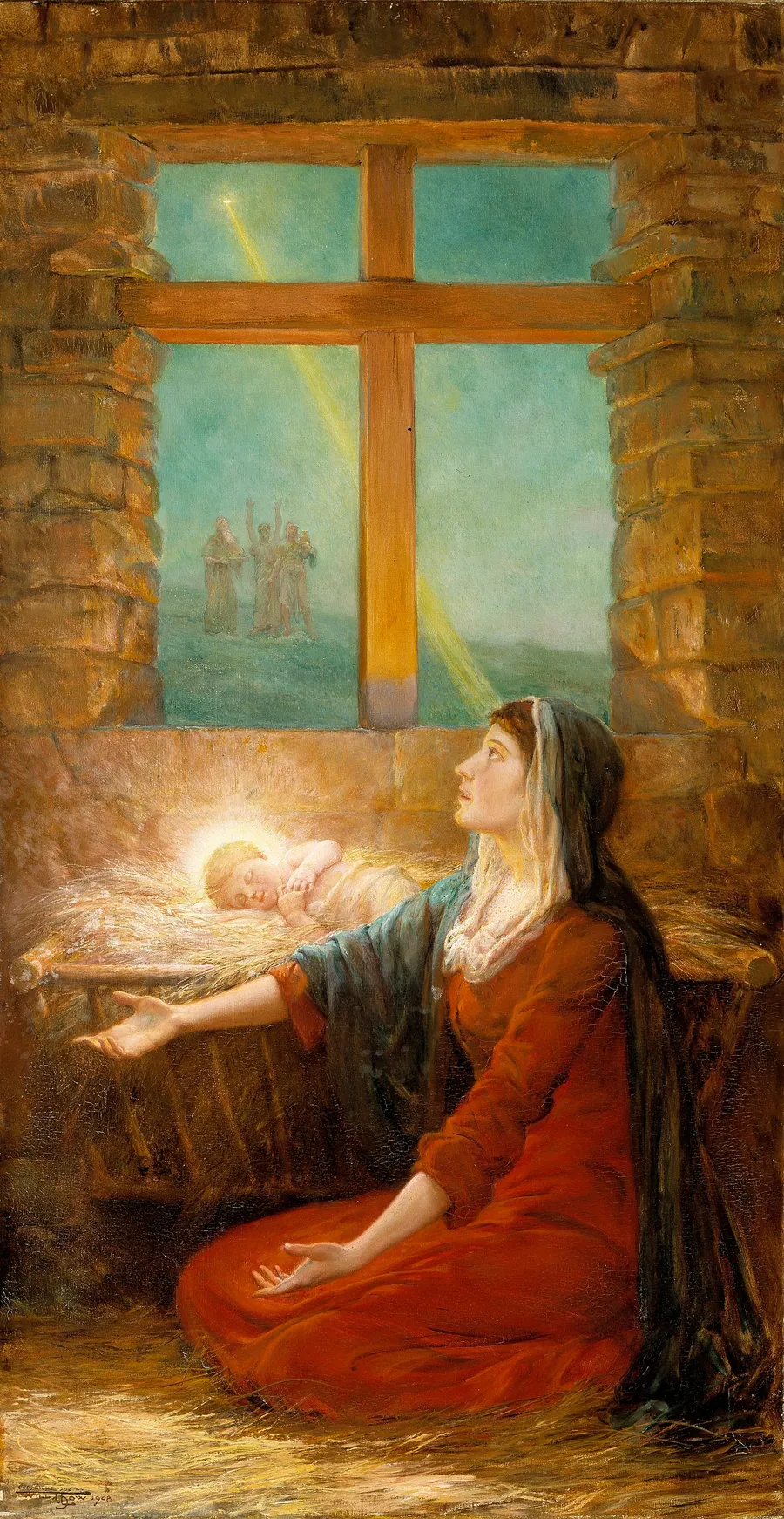 Christmas Morn by Will H. Low, born Albany, NY 1853-died New York City 1932