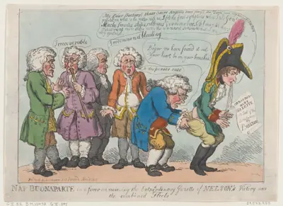 Nap Buonaparte in a Fever on Receiving the Extraordinary Gazette of Nelson's Victory Over the Combined Fleets