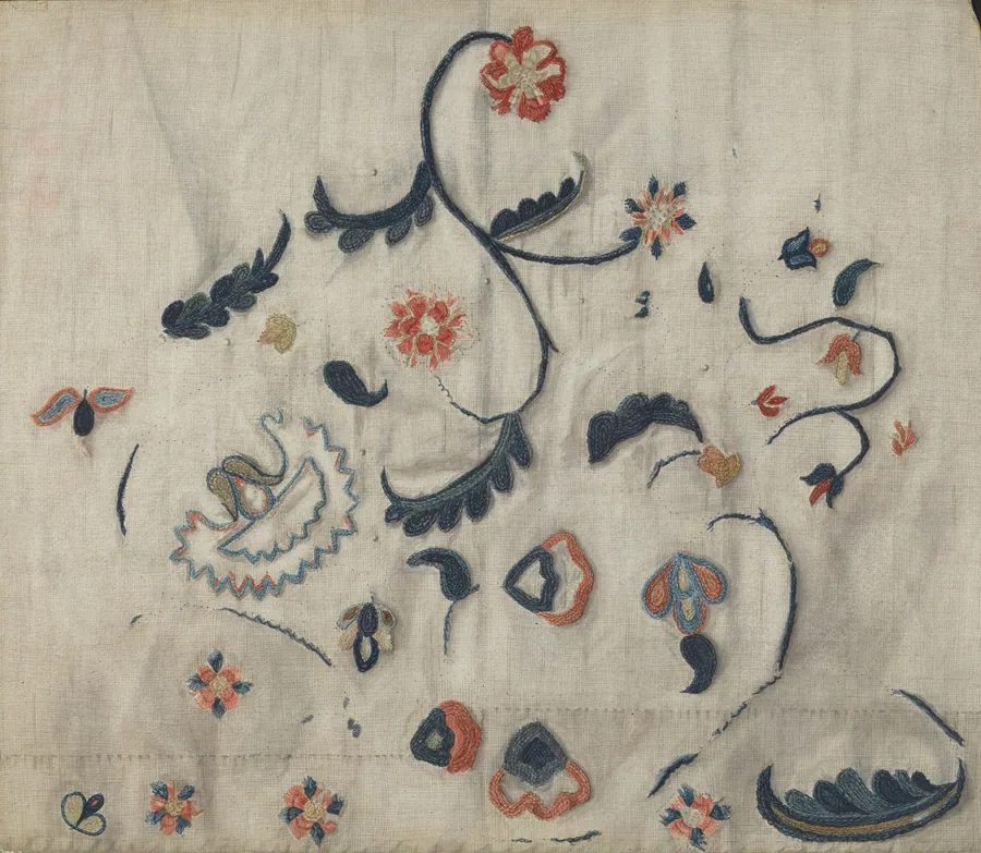 Embroidered Petticoat (Detail) by Mildred E. Bent