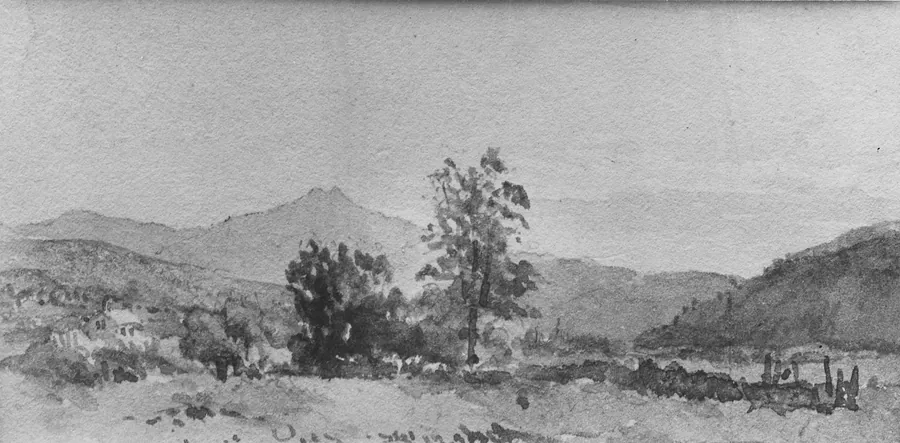 Three Views, No. 1: Mount Washington from Shelburn, New Hampshire by John William Hill