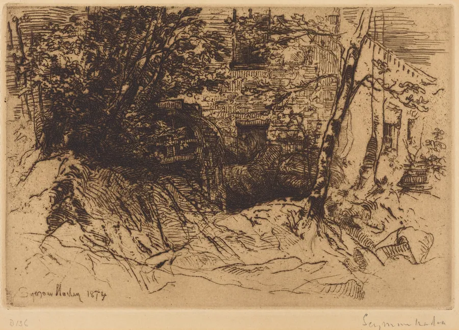 The Mill-Wheel by Francis Seymour Haden