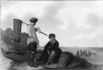 Fiskere ved stranden