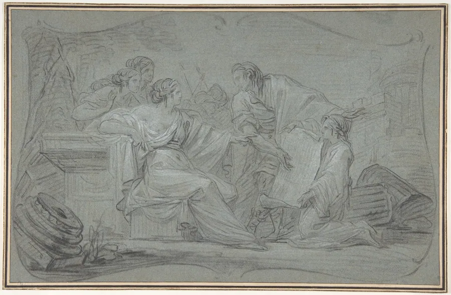 Semiramus Inspecting a Plan of Babylon by Jean Simon Berthélemy