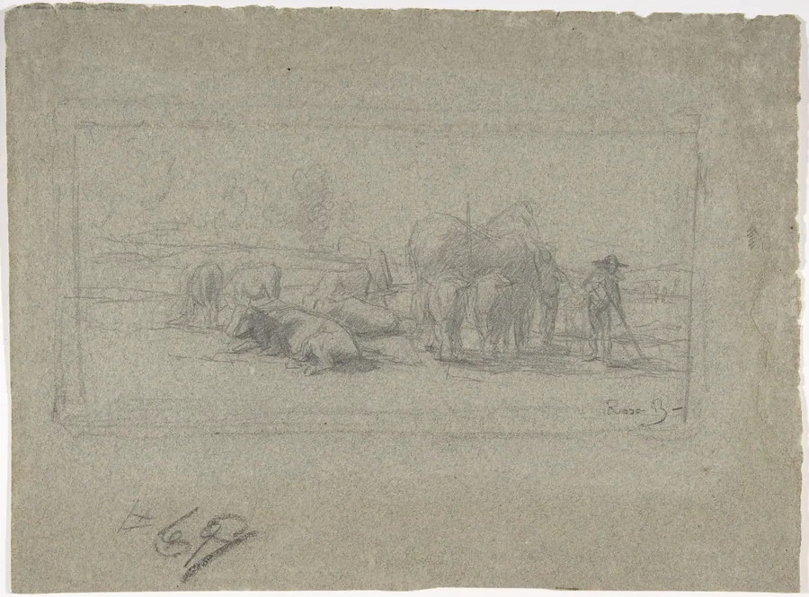 Landscape with Cattle by Rosa Bonheur