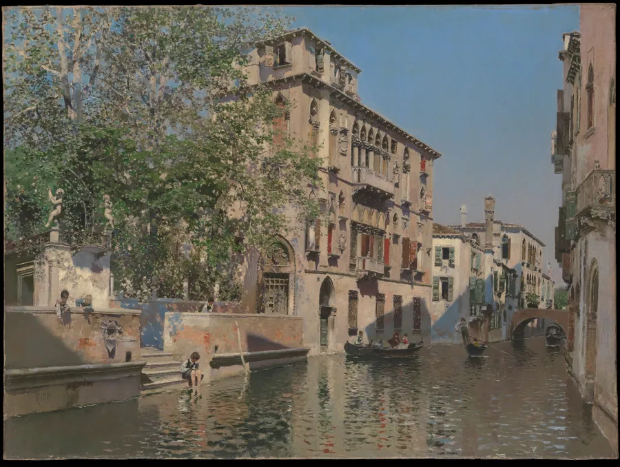 A Canal in Venice by Martín Rico y Ortega