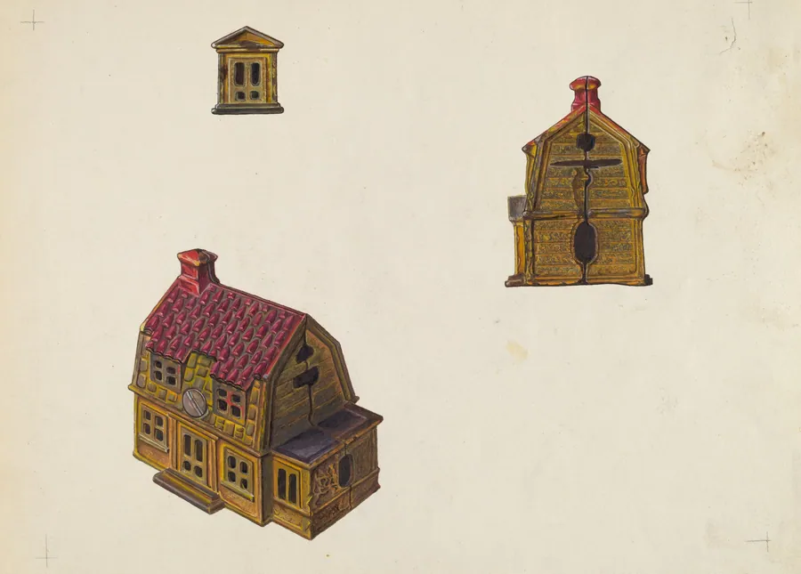 Tiled Roof House Bank by William O. Fletcher