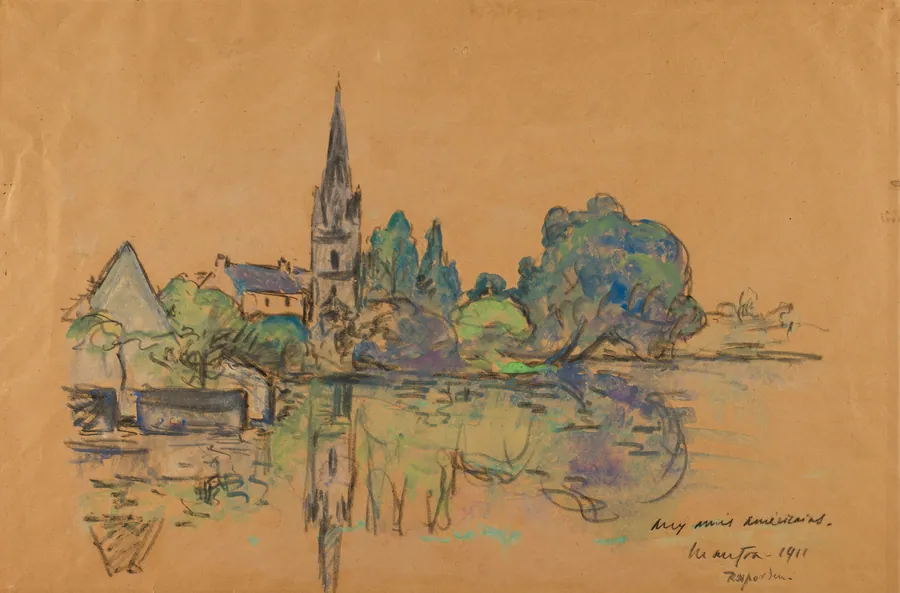 Landscape by Maxime Emile Louis Maufra, French, born Nantes, France 1861-died Ponce, France 1918