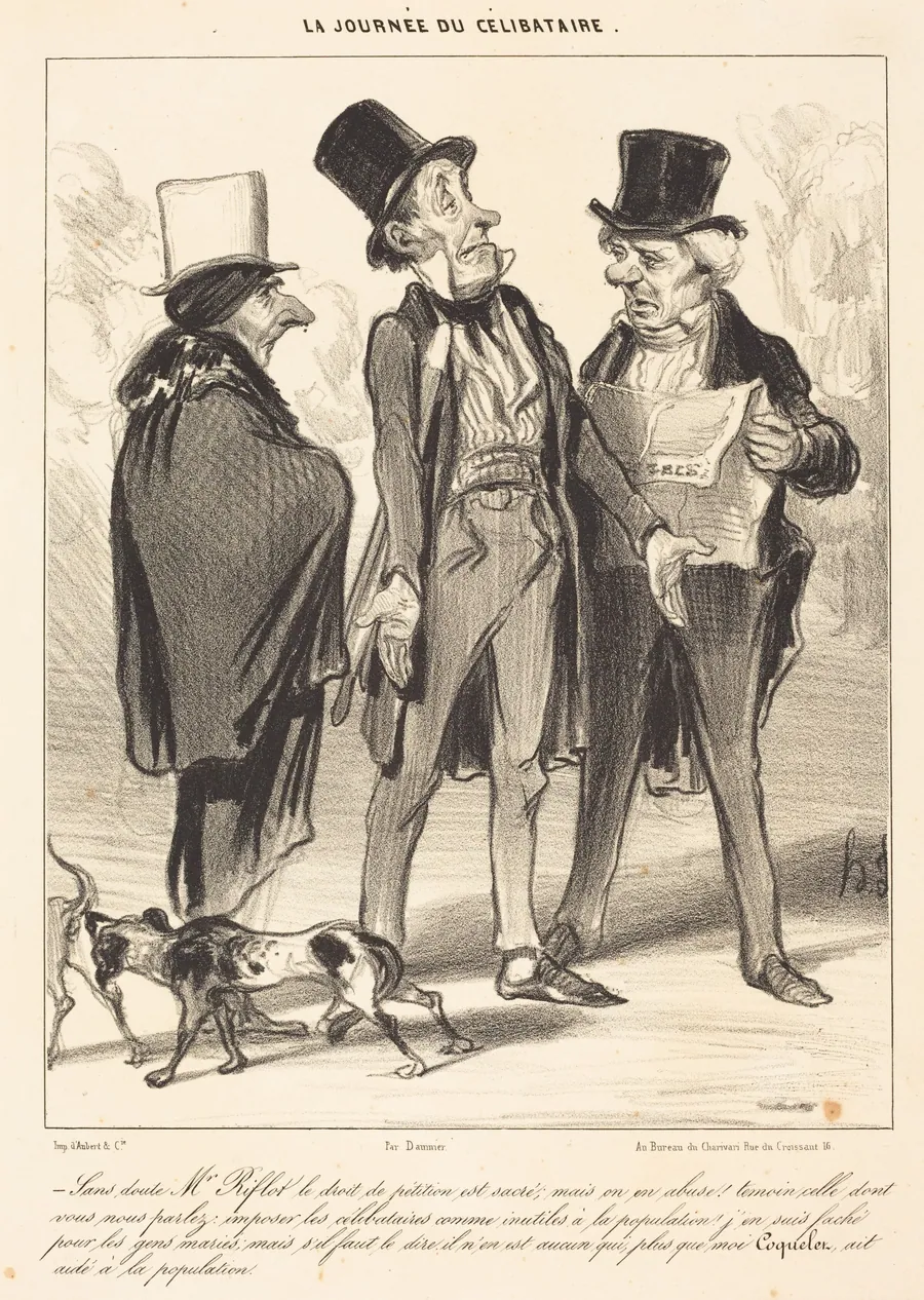Sans doute M. Riflot le droit... by Honoré Daumier