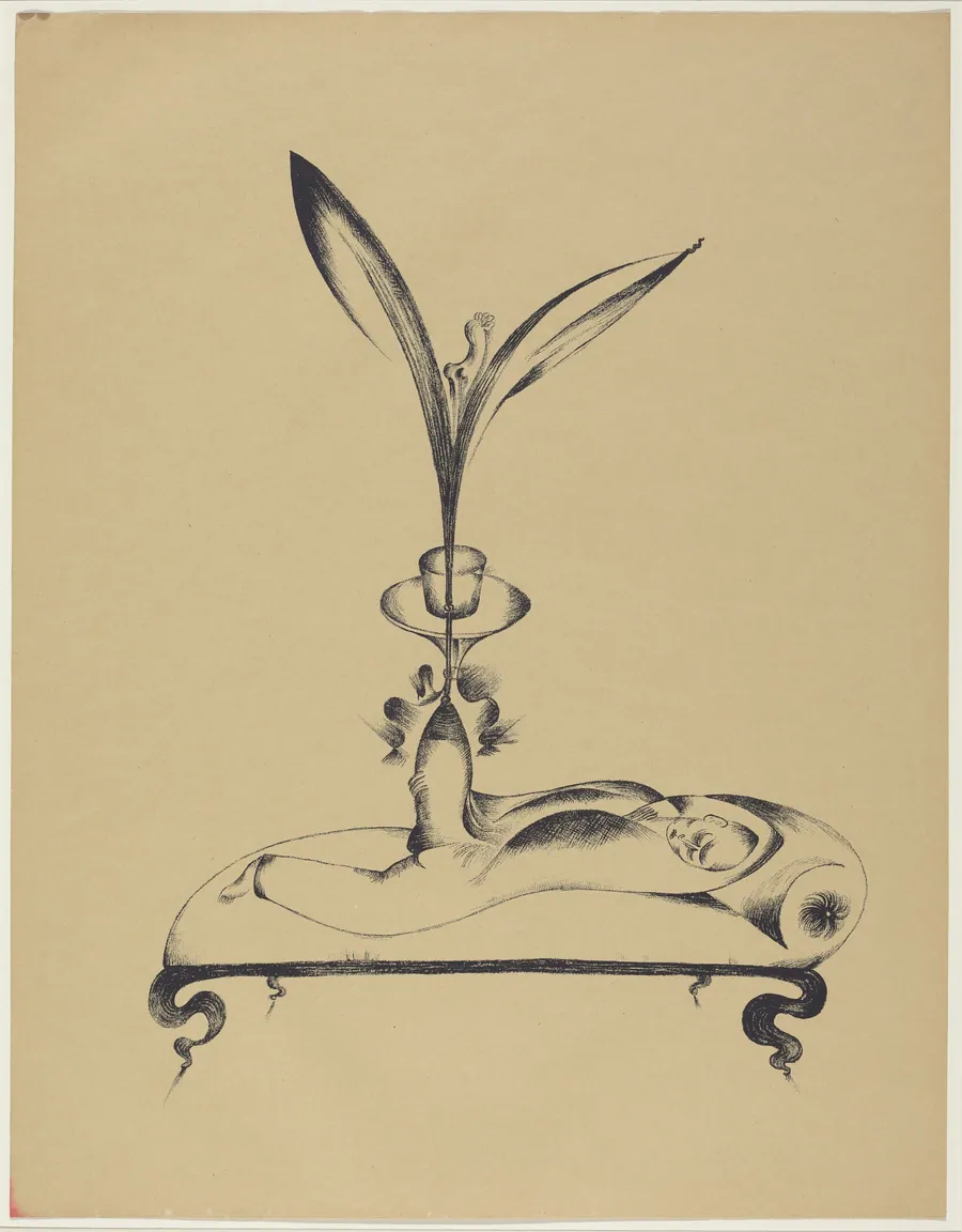 Der Männ mit dem Holzbein Träumt (The Man with the Wooden Leg Dreams) by Heinrich Hoerle
