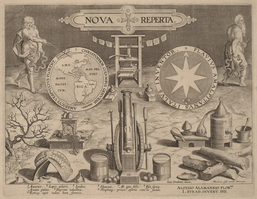 Title Page for Nova Reperta (New Discoveries) by Hans Collaert the Younger