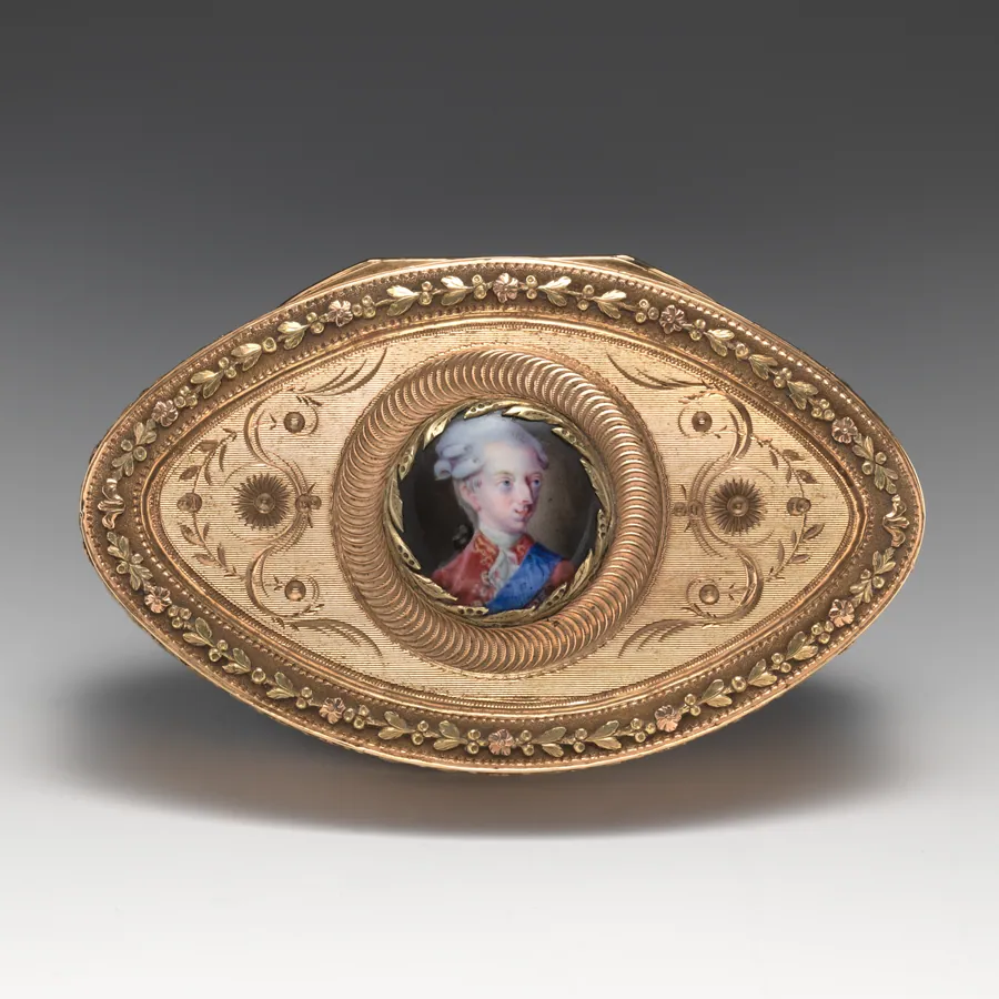 Snuffbox with portrait of Christian VII (1749-1808) by Georg Christian Seiptius