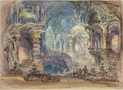 Fantastic Pavilions in a Grotto