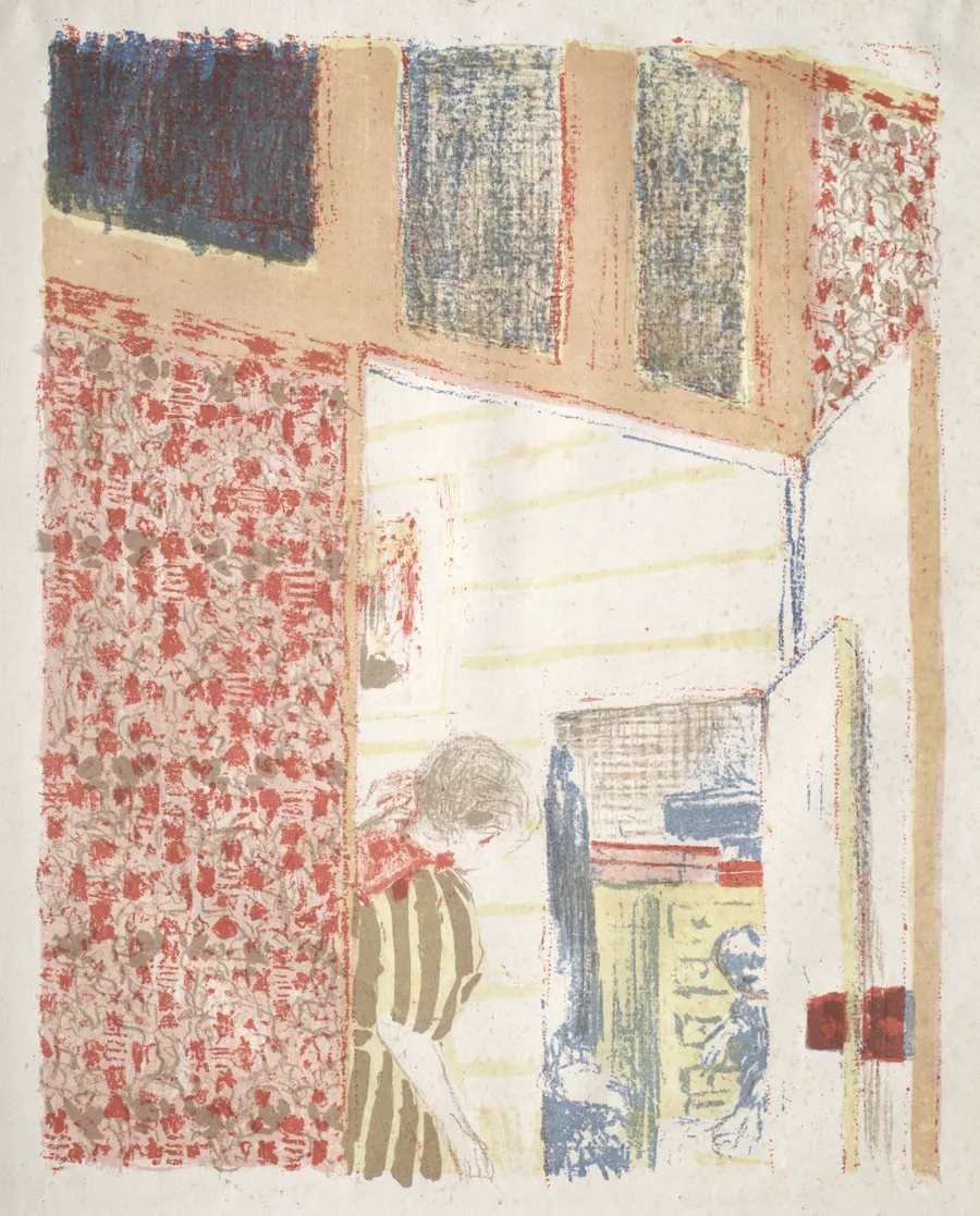 Interior with Pink Wallpaper III by Édouard Vuillard