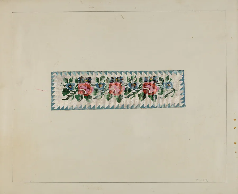 Beadwork Book Marker by Edith Miller