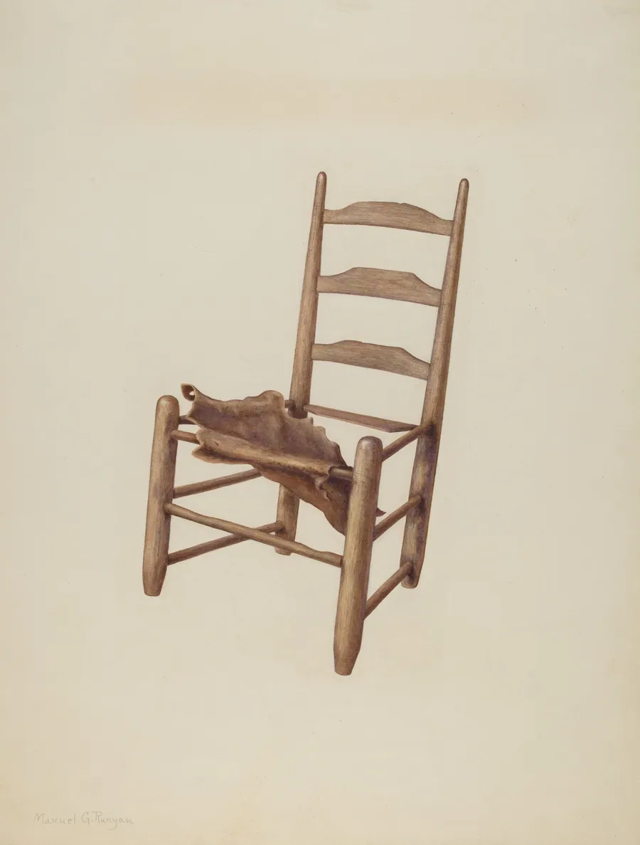 Handmade Chair - Rawhide Seat by Manuel G. Runyan