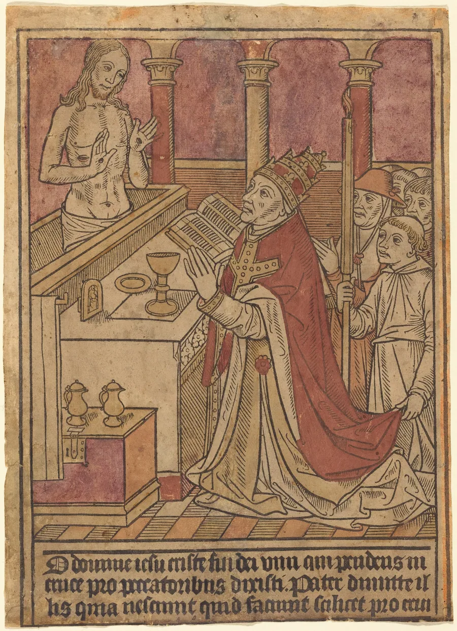 The Mass of Saint Gregory [recto] by French 15th Century