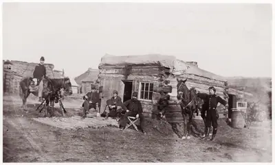 Headquarters, Co. F, 11th Rhode Island Infantry, Miner's Hill, Virginia