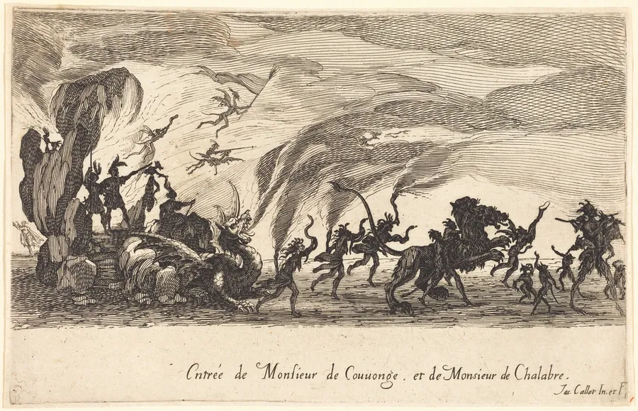 Entry of M. de Couvonge and M. de Chalabre by Jacques Callot