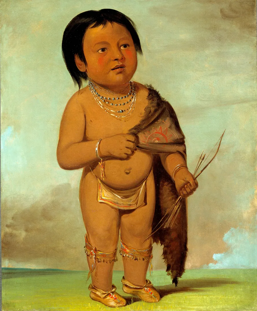Tcha-aés-ka-ding, Grandson of Buffalo Bull's Back Fat by George Catlin, born Wilkes-Barre, PA 1796-died Jersey City, NJ 1872