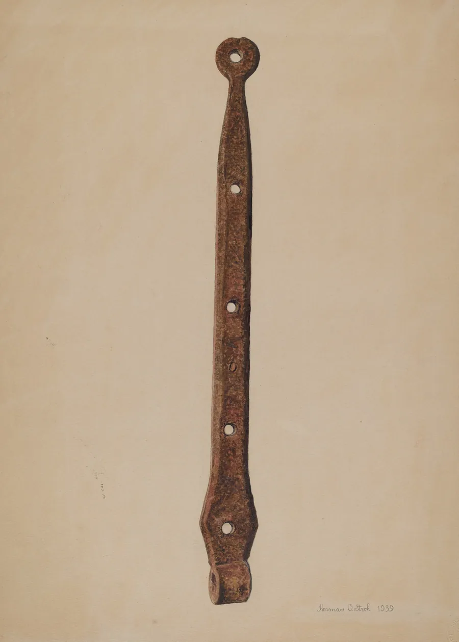 Strap Hinge for Door by Herman O. Stroh