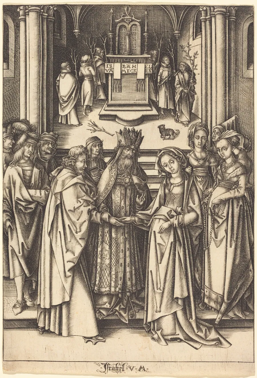 The Marriage of the Virgin by Israhel van Meckenem