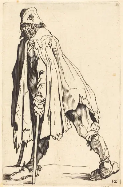 Beggar with Crutches and Cap