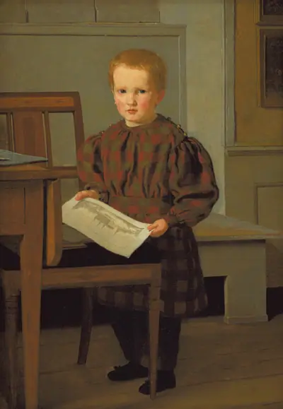 Julius Eckersberg som dreng i Eckersbergs atelier på Charlottenborg