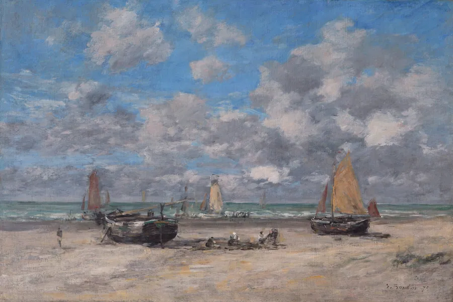 Low Tide at Scheveningen by Eugène Boudin